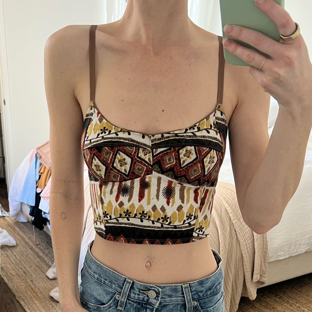 Free People printed crop top